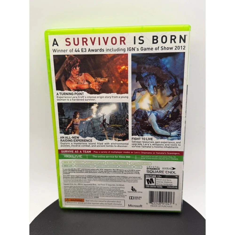 Tomb Raider Xbox 360 Square Enix Crystal Dynamics Action Adventure Game 2013